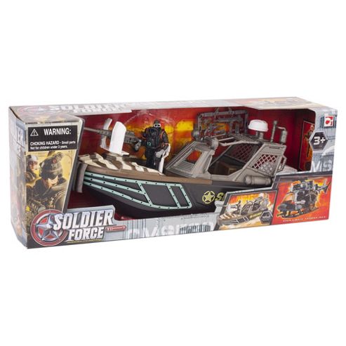 Image of Soldier Force Patrol Vehicle Boat Playset