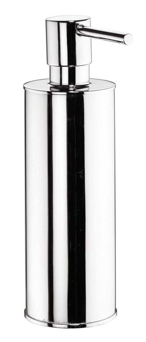Image of Nicol Oskar Stand Soap Dispenser In Chrome With Plastic Inlay