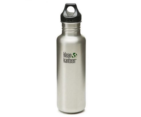 Image of Klean Kanteen 800ml Classic Water Bottle Brushed (w/loop Cap)