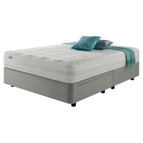 Image of Silentnight Mirapocket 1200 Latex Non Storage Super King Divan Light Grey No Headboard