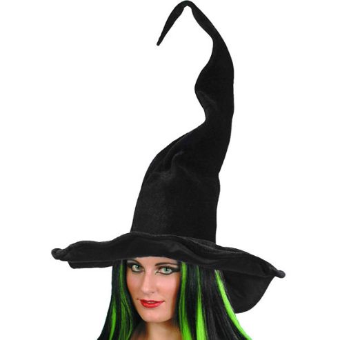 Image of Witch Hat - Tall & Twisty Black Velour