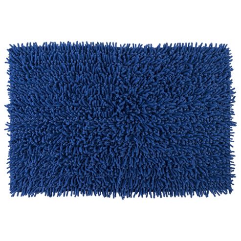 Image of Tesco Chenille Bath Mat, Sapphire