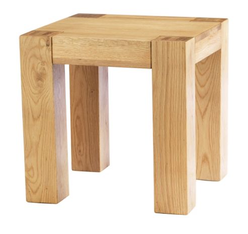 Image of Thorndon Block Lamp Table In Natural Matured Oak