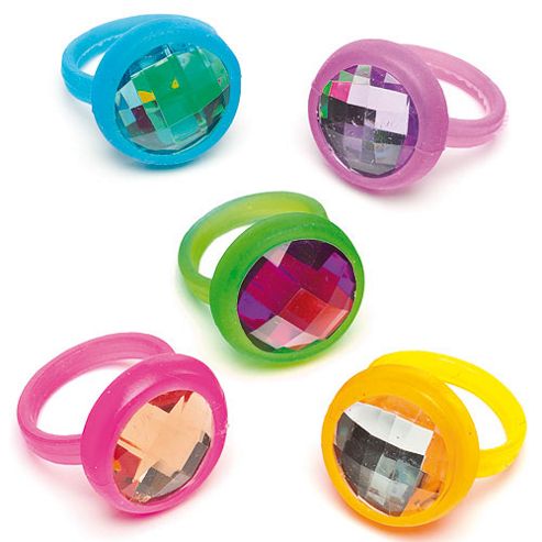 Image of Stretchy Sparkling Gem Rings (pack Of 12)