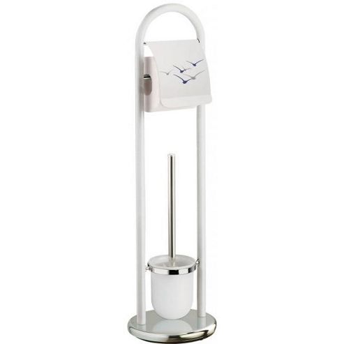 Image of Sanwood Mowe Toilet Brush Set In White