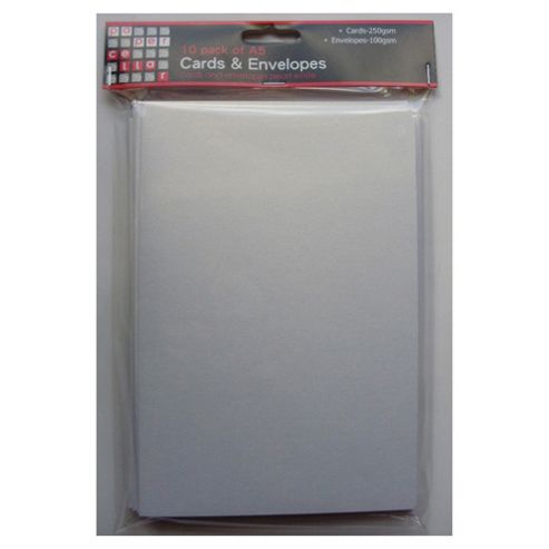 Image of A5 Pearl White Card & Envelopes 10 Pack