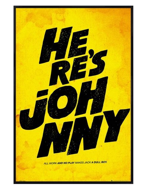 Image of Gloss Black Framed The Shining Here's Johnny Poster