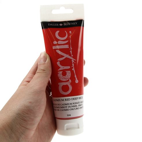 Image of Daler Graduate Acrylic Cadmium Red Deep Hue 120ml