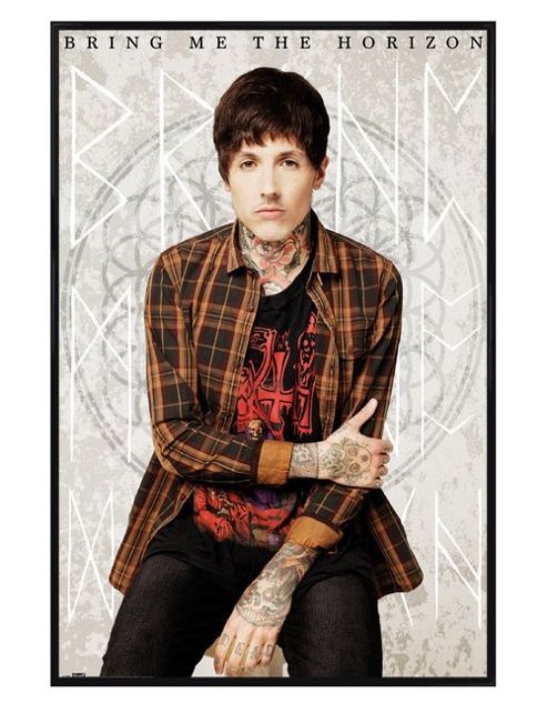 Image of Bring Me The Horizon Gloss Black Framed Oli Sykes Bmth Poster
