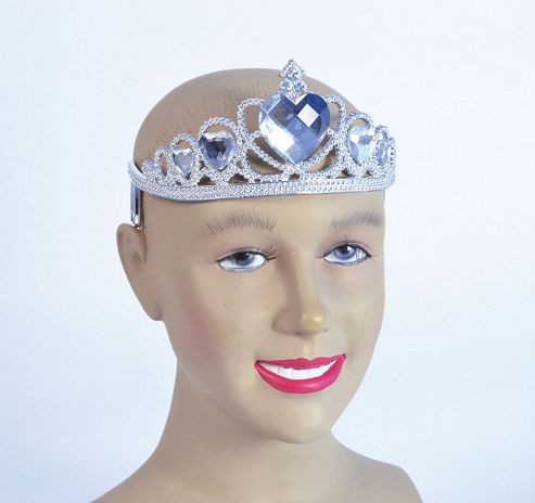 Image of Silver Tiara With Clear Gems