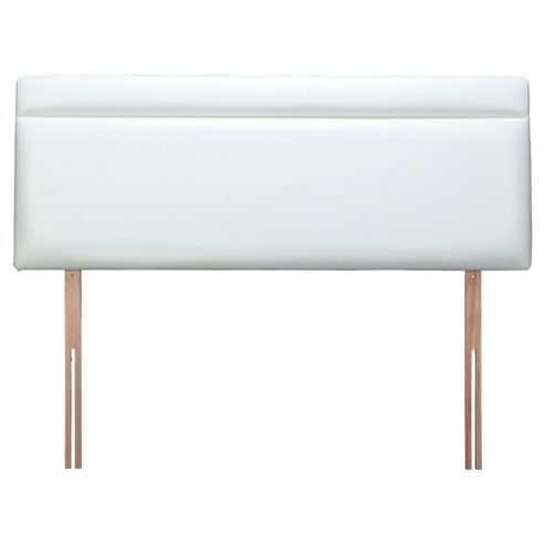 Image of Seetall Liberty Headboard White Faux Leather Single