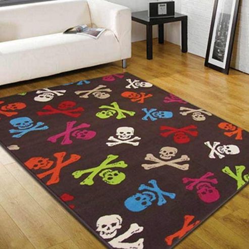 Image of Skull And Crossbones Rug - 120 X 160 Cm