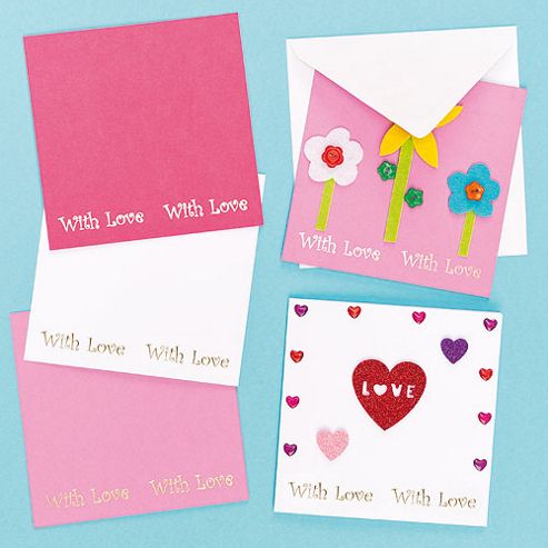 Image of Kids Crafts 'with Love' Message Cards (pack Of 6)