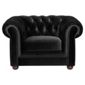 Chesterfield Velvet Armchair Black