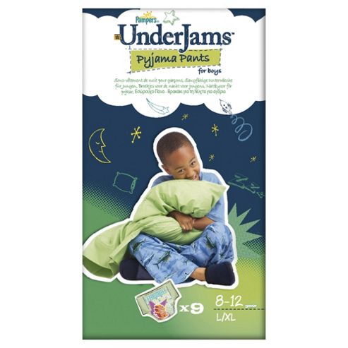 Image of Pampers Underjams Pyjama Pants Boys Size 8 L/xl 9 Pack