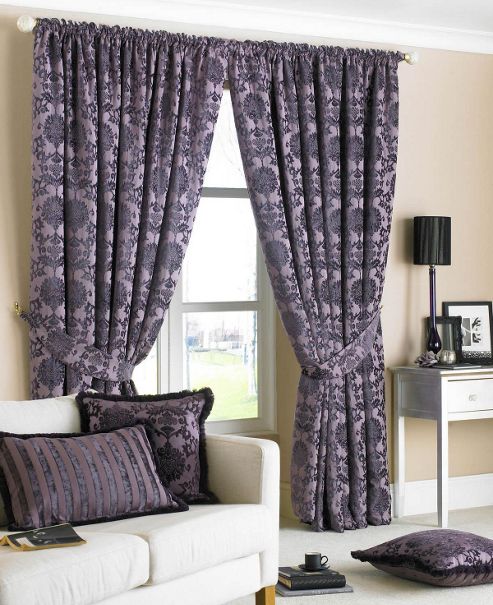 Image of Hanover Ready Made Curtains - Purple