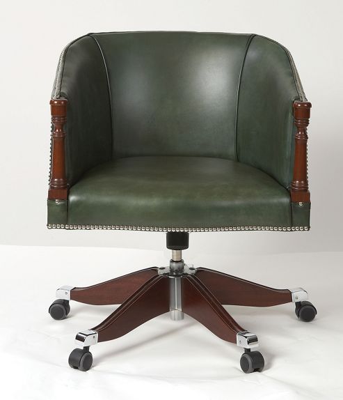 Image of Curzon Gallery Collection Poker Mid-back Chair - Green