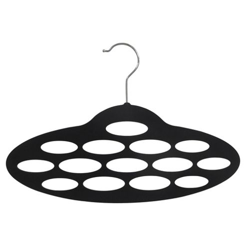 Image of Tesco 14 Hook Scarf And Tie Hanger, Black