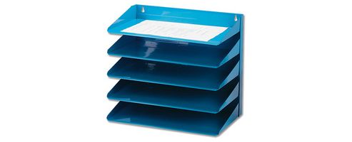 Image of Avery 5-tier Steel Letter Rack Blue 605