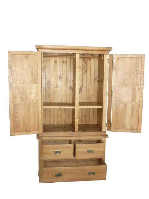 Image of Wiseaction Riviera 2 Part Wardrobe With 2 Position Shelves