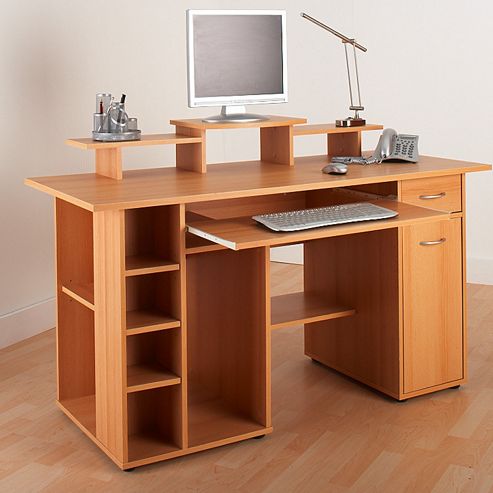 Image of Alphason San Diego Utility Workstation In Beech