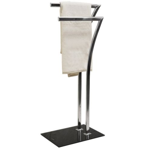 Image of Seven - Metal 2 Rung Towel Rail / Drying Rack - Silver