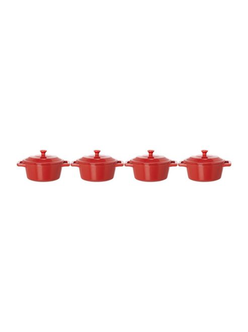 Image of Linea Maison Mini Coquettes Set Of 4, Red