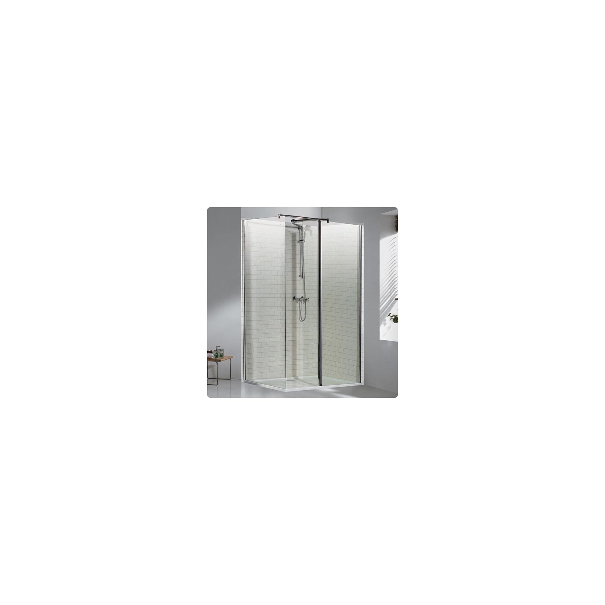 Duchy Choice Silver Walk-In Shower Enclosure 1200mm x 900mm (Complete with Tray), 6mm Glass at Tesco Direct
