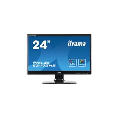 Image of Iiyama Prolite E2473hs (23.6 Inch) Led Backlit Lcd Monitor 1000:1 300cd/m2 (1920x1080) 2ms D-sub/dvi-d/hdmi/headphone (black)