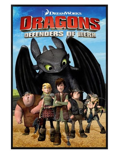 Image of Gloss Black Framed Dragons Defenders Of Berk Poster