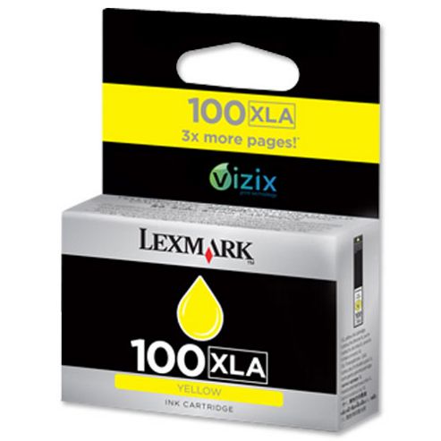 Image of Lexmark 100xla Yellow High Yield Ink Cartridge