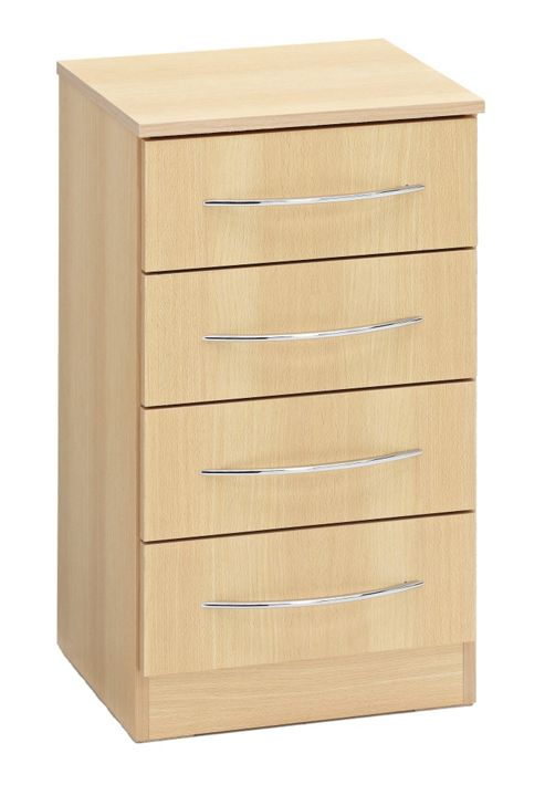Image of Ideal Furniture Alaska 4 Drawer Bedside Table