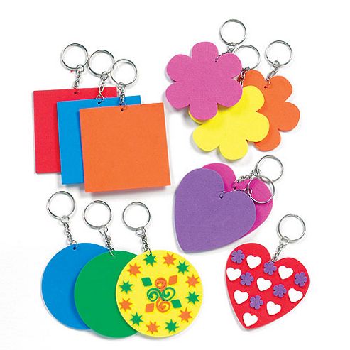 Image of Kids Crafts Fabulous Foam Keyring Blanks (pack Of 12)