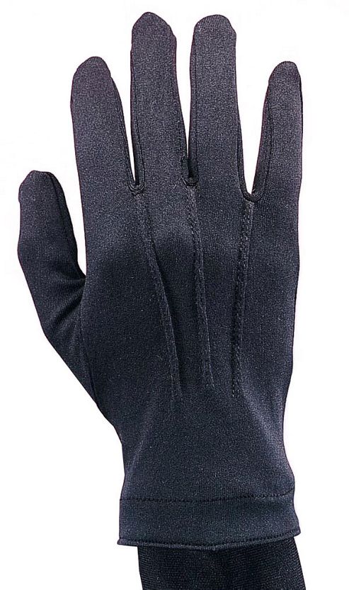 Image of Rubies Fancy Dress - Black Mens Nylon Gloves - Adult