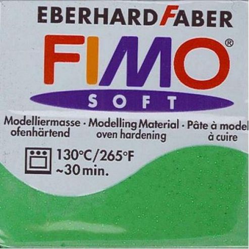 Image of Fimo Soft 56g Glitter Green