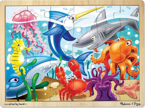 Image of Melissa Doug Under The Sea Jigsaw Puzzle 24 Piece