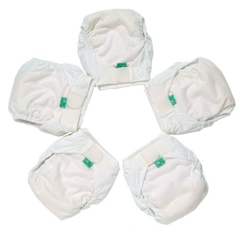 Image of Totsbots Teenyfit V4 White Nappies (5 Pack)