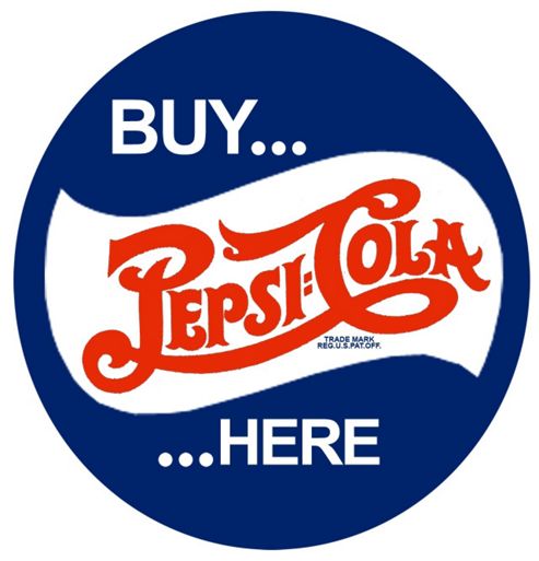 Image of Pepsi-cola Buy Pepsi Cola Here! Tin Sign