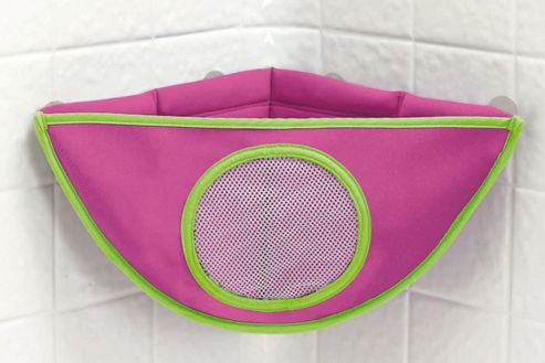 Image of Munchkins Corner Bath Organiser For Bath Toys Pink