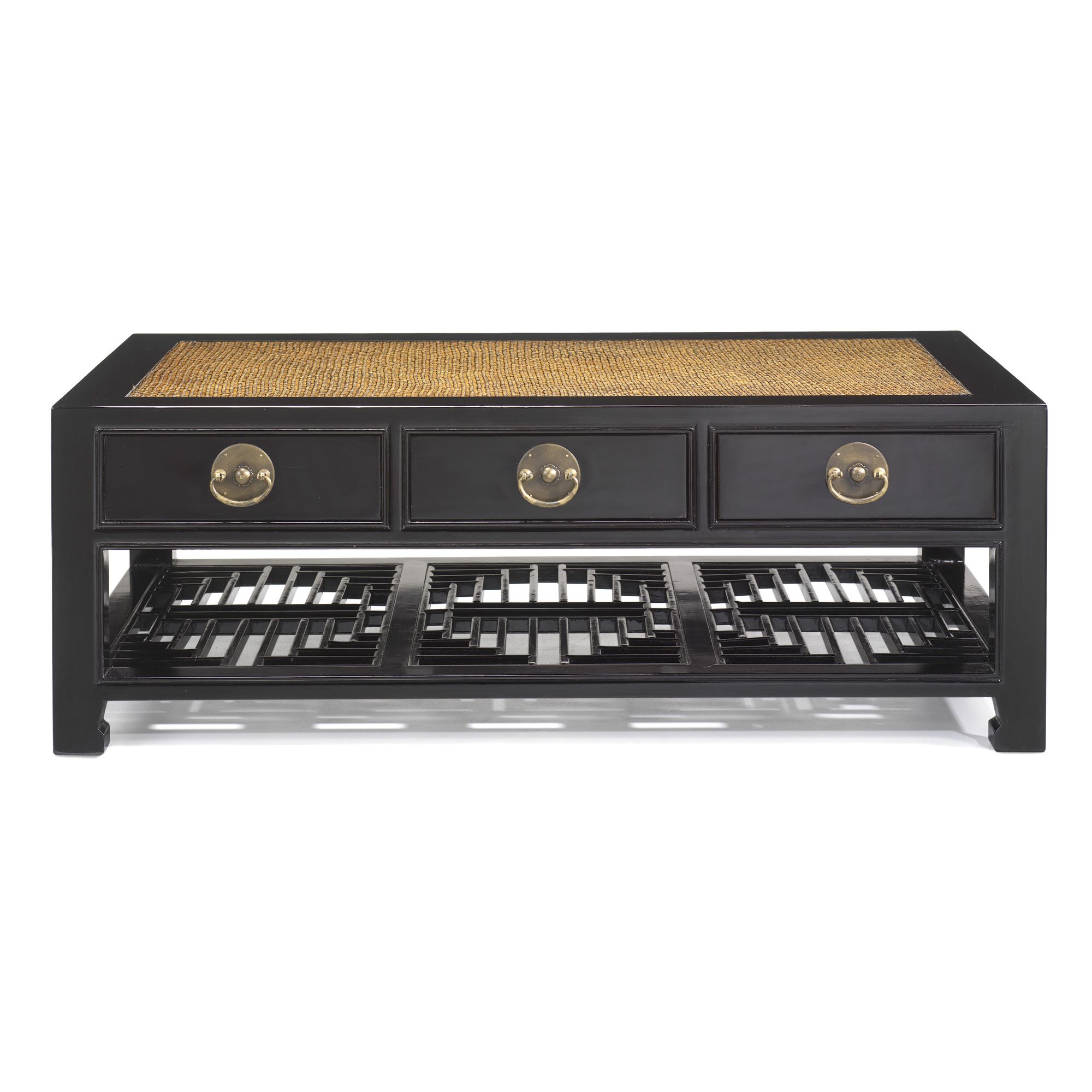 Shimu Chinese Classical Carved Coffee Table - Black Lacquer at Tesco Direct