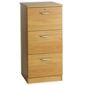Enduro Three Drawer Tall Wooden Filing Cabinet - Teak