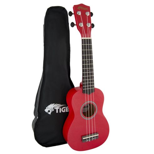 Image of Red Beginner Soprano Ukulele With Bag