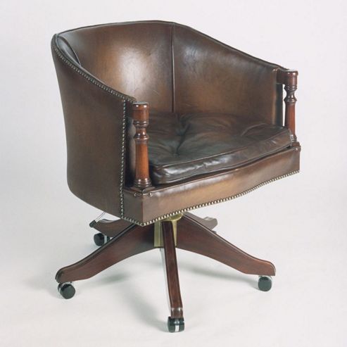 Image of Curzon Gallery Collection Poker Mid-back Chair - Brown