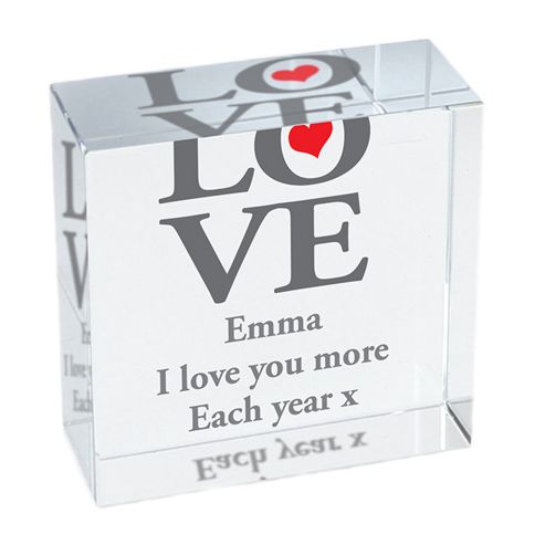 Image of Personalised Love Medium Crystal Token