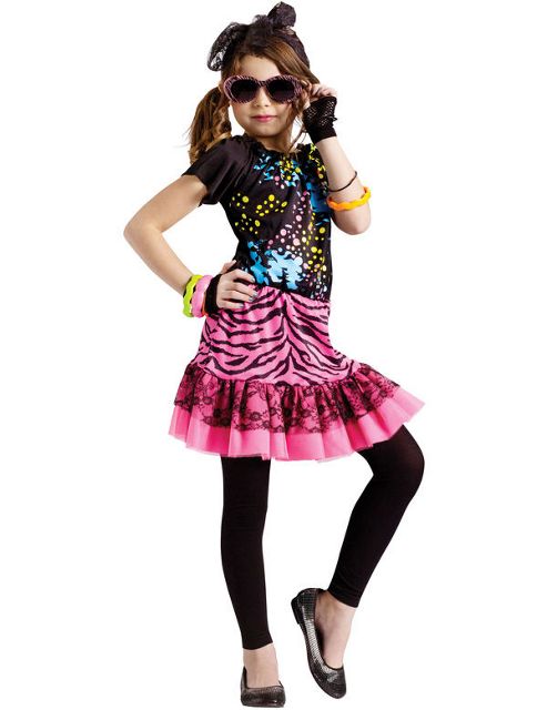 Image of Child 80s Girl Costume Large