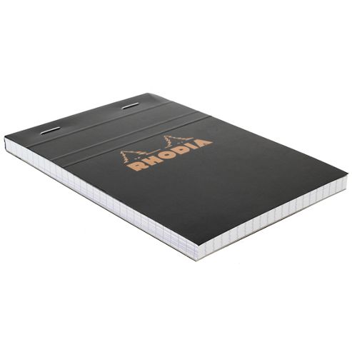 Image of Rhodia Black Head Stapled Pad 10.5x14.8cm 5x5 132009c