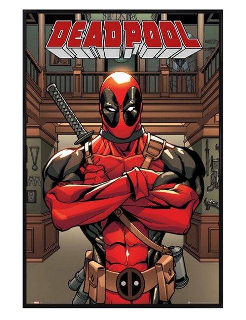 Image of Gloss Black Framed Marvel Comics Extreme Deadpool Poster