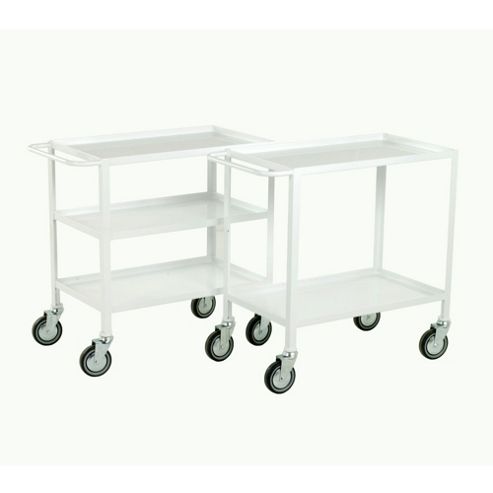 Image of 2 Tier Tray Trolley - Blue Epoxy