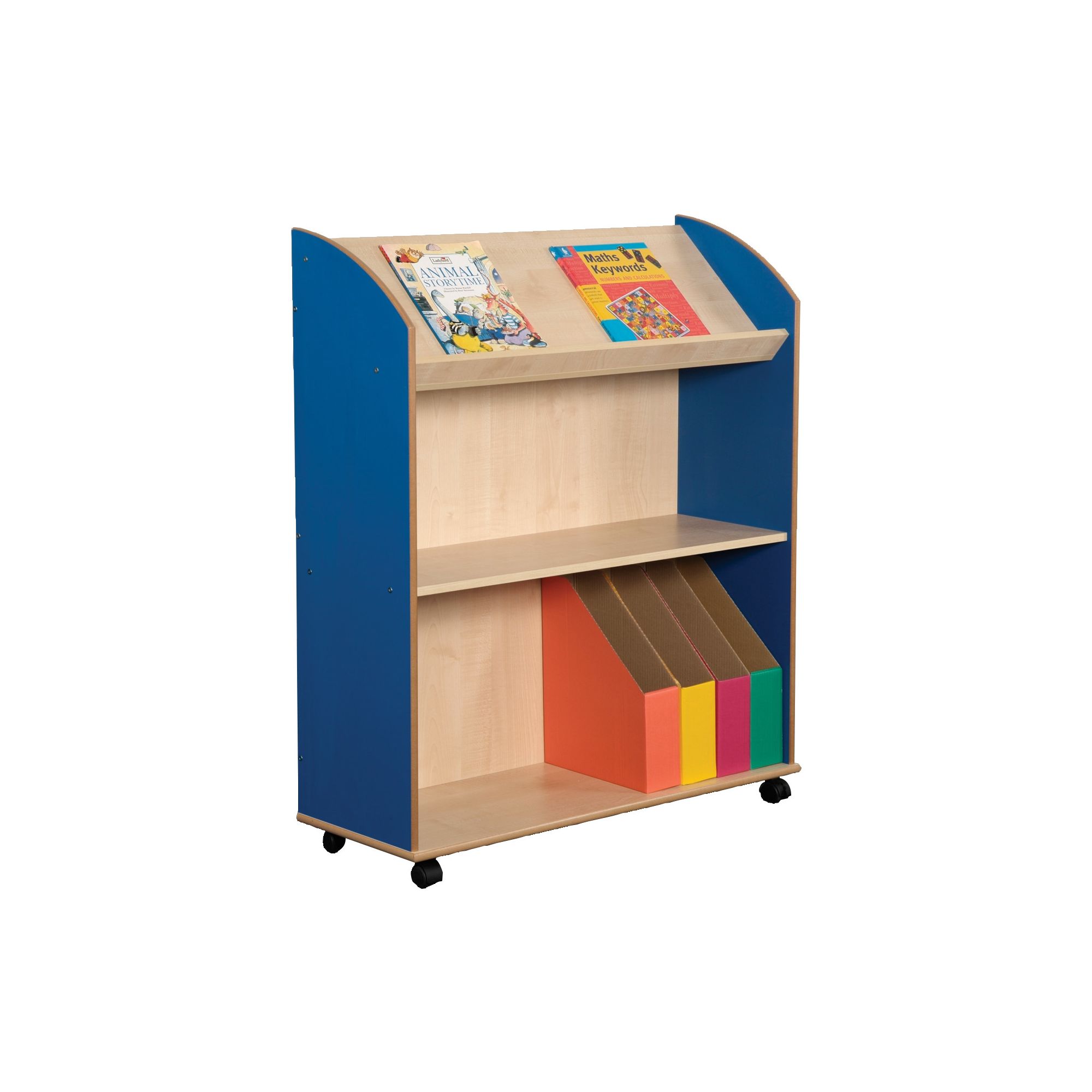 Liberty House Toys Primary Coloured Maple Two Shelf Bookcase and Display Unit at Tesco Direct