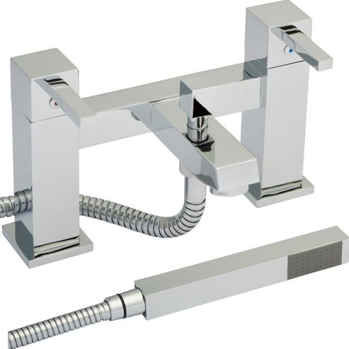 Image of Series L Bath Shower Mixer With Shower Kit & Wall Bracket